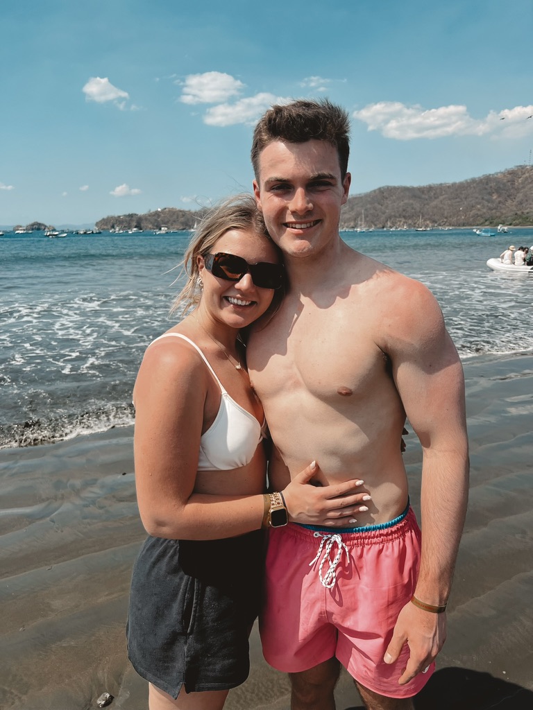 Hunter on the beach in Costa Rica