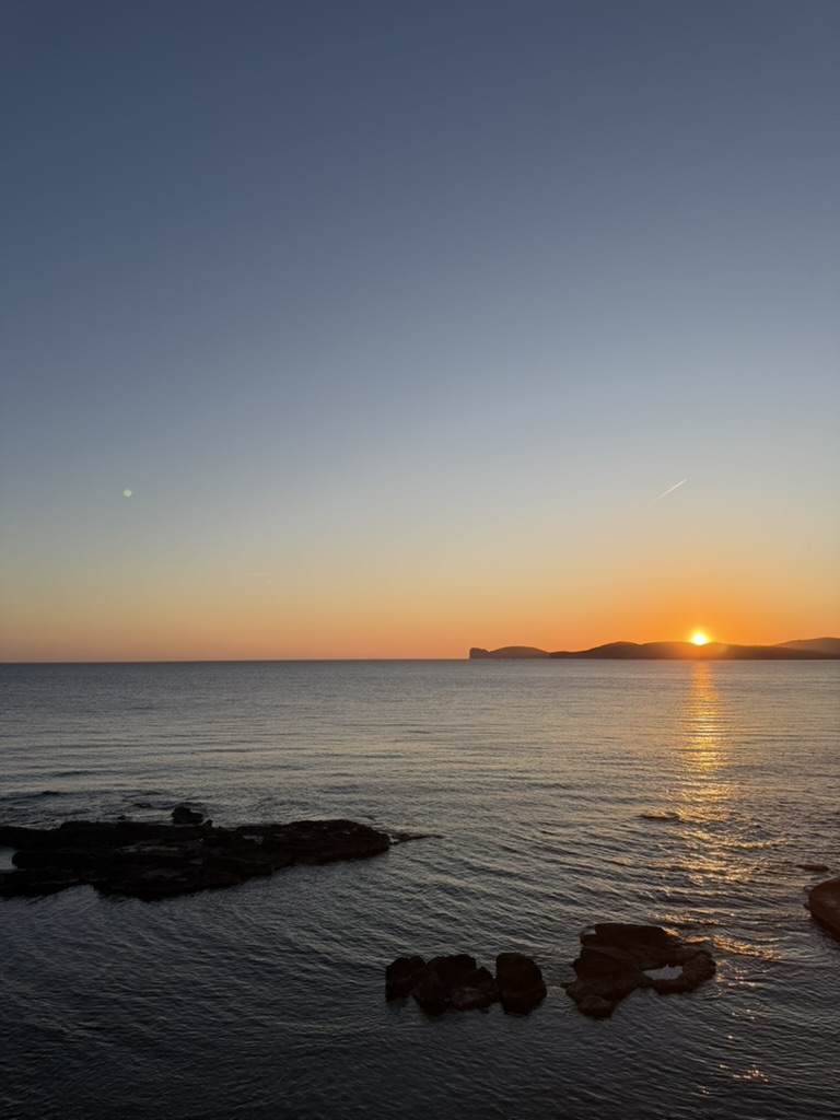 Sunset over the Mediterranean in Sardinia